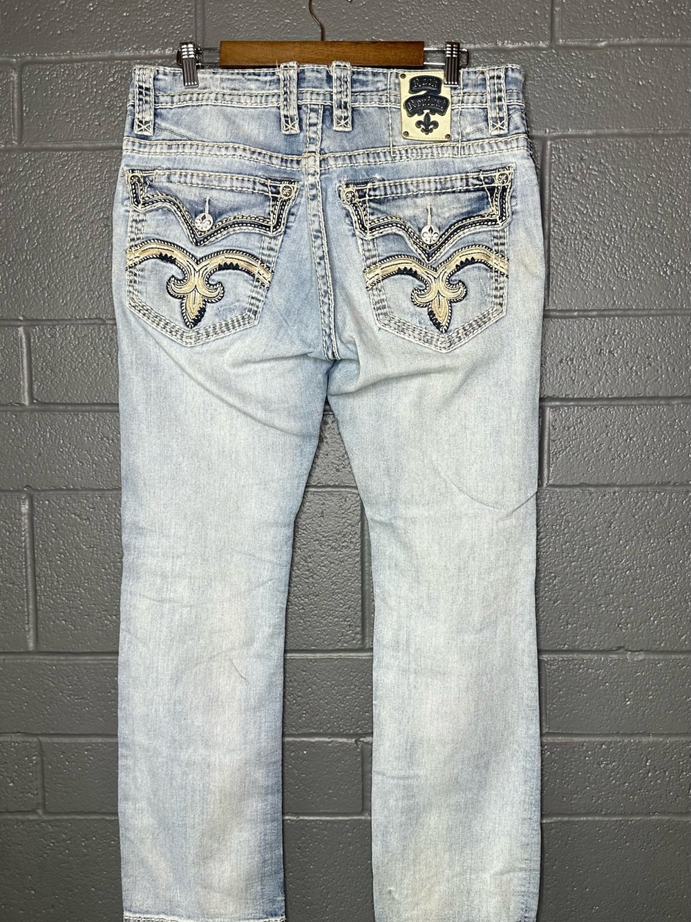 Rock Revival Brand - Light Wash Blue Jeans - Straight Leg - Women’s 34 - Picture 10 of 13